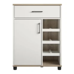 Canturbury Bar Cabinet With Beverage Shelves White - Room & Joy -Room & Joy GUEST 003e9191 0710 4476 9c60 b9153b8fdabf