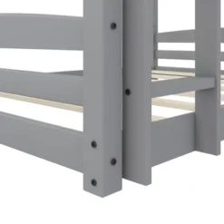 Full Over Full Alaina Floor Wood Bunk Bed - Room & Joy -Room & Joy GUEST 034469de e7e2 4c83 ba6d 9b7d31ef6201