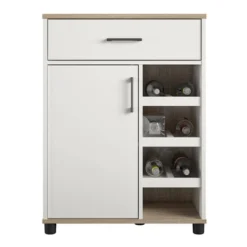 Canturbury Bar Cabinet With Beverage Shelves White - Room & Joy -Room & Joy GUEST 04f0f622 2f70 4266 8824 a80d332039c1