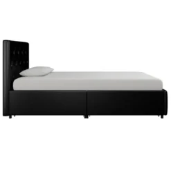 Dalia Faux Leather Upholstered Bed With Storage Black - Room & Joy 18 Dalia Faux Leather Upholstered Bed With Storage Black - Room & Joy -Room & Joy GUEST 05cdc1bd f7aa 4d58 8b57 81e61cbb37e0