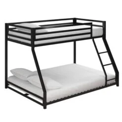 Twin/Full Max Metal Bunk Bed Black - Room & Joy -Room & Joy GUEST 05e64d93 a920 402f 995a aad87491b1af