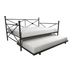 Twin Laura Classic Metal Daybed With Trundle - Room & Joy -Room & Joy GUEST 07f3b6b8 4aa0 4036 9119 cfda8e76ee31