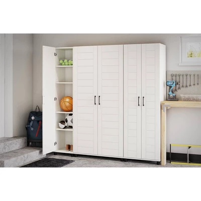 Portford 16" Wide Shiplap Cabinet White - Room & Joy 9 Portford 16" Wide Shiplap Cabinet White - Room & Joy - Image 8