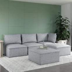 Sybil Modular Ottoman Gray Linen - Room & Joy -Room & Joy GUEST 0a5fbc06 901e 4fb5 a73d 13de6167abed