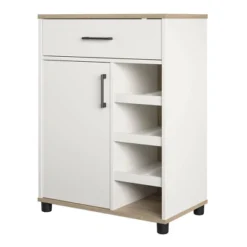 Canturbury Bar Cabinet With Beverage Shelves White - Room & Joy -Room & Joy GUEST 0b7a0be6 f8b6 49f6 81f3 862d49c82282