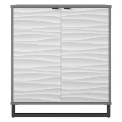 Maddock 2 Door Accent Cabinet With Faux Wave Pattern Graphite - Room & Joy -Room & Joy GUEST 0bbe9728 4a88 4c1d a63d 6057f01649d8