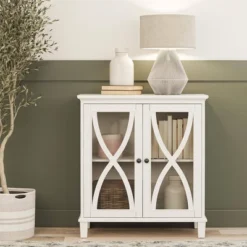 Catrin Accent Cabinet With Glass Doors - Room & Joy