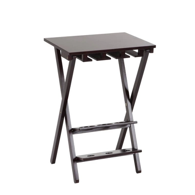 Wood Folding Wine Rack With Removable Tray Espresso - Room And Joy 4 Wood Folding Wine Rack With Removable Tray Espresso - Room And Joy - Image 2