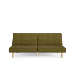Bowie Upholstered Futon - Room & Joy -Room & Joy GUEST 123f6f01 0671 49f7 874b a91ad82e0054