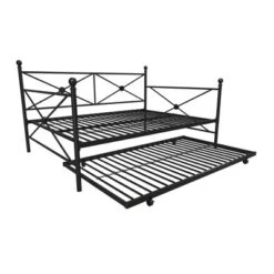 Twin Laura Classic Metal Daybed With Trundle - Room & Joy -Room & Joy GUEST 1332924a 9f21 4794 ba60 863b566be256