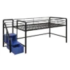 Twin Jamie Junior Loft Bed With Storage Steps Black - Room & Joy -Room & Joy GUEST 15cb9383 e81d 4ba9 8627 abd71912294a