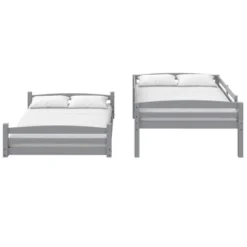 Full Over Full Alaina Floor Wood Bunk Bed - Room & Joy -Room & Joy GUEST 17637a1c 68d0 41e4 bef6 f3db885c4d8e