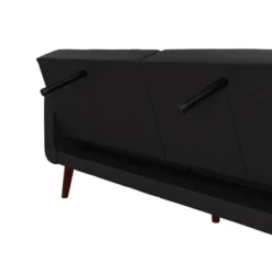Fiore Modern Futon Faux Leather - Room & Joy -Room & Joy GUEST 1839cf31 4c56 4da5 b089 6622ec900d5b