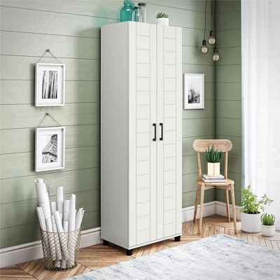 Portford 24" Wide 2 Door Shiplap Cabinet White - Room & Joy 4 Portford 24" Wide 2 Door Shiplap Cabinet White - Room & Joy - Image 2
