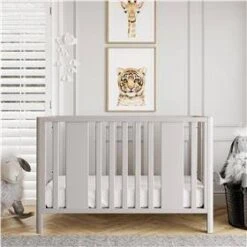 Room & Joy 34 Room & Joy Emmett Curved Post 3-in-1 Crib - Sharkey Gray