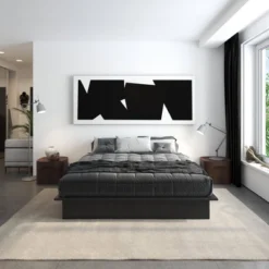 King Milania Faux Leather Upholstered Platform Bed - Room & Joy 13 King Milania Faux Leather Upholstered Platform Bed - Room & Joy -Room & Joy GUEST 1fd4a429 c17e 4b3c 8cb5 82886a59d930