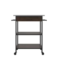 Reida Industrial Kitchen Cart Brown - Room & Joy -Room & Joy GUEST 20f0af45 7f79 4698 b421 e49300351f42
