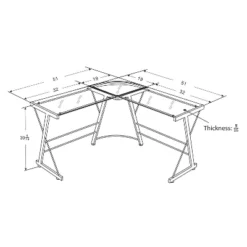 L Shaped Portland Glass Computer Desk - Room & Joy -Room & Joy GUEST 211f6b04 5b01 4f63 a912 57561b976e12