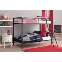Twin Over Twin Evan Metal Bunk Bed - Room & Joy -Room & Joy GUEST 22d49ccd 451a 40e5 b452 1c25d73a1809