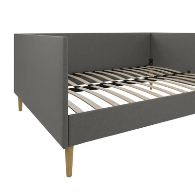 Queen Fabio Mid-Century Daybed Queen Gray Linen - Room & Joy 6 Queen Fabio Mid-Century Daybed Queen Gray Linen - Room & Joy - Image 4