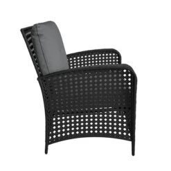 2pk Steel Woven Wicker Lounge Chairs With Cushions - Black/Gray - Room & Joy -Room & Joy GUEST 2484a350 2320 4dfd 9c47 fb2e06ebcbe5