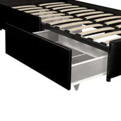 Dalia Faux Leather Upholstered Bed With Storage Black - Room & Joy 16 Dalia Faux Leather Upholstered Bed With Storage Black - Room & Joy -Room & Joy GUEST 24cbb154 ed04 4b5a a79f 0e8f539deb27