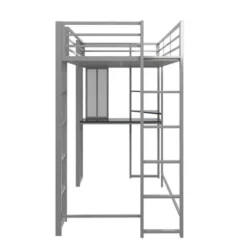 Twin Adele Loft Bed With Desk Silver - Room & Joy -Room & Joy GUEST 25306ed4 50ad 45ec b417 86ced7dd37b6