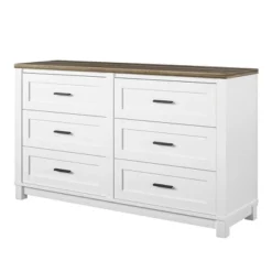 Sandlin 6 Drawer Dresser White - Room & Joy