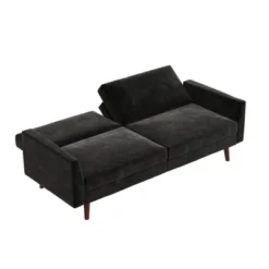 Jayce Mid-Century Modern Coil Futon Black Velvet - Room & Joy 10 Jayce Mid-Century Modern Coil Futon Black Velvet - Room & Joy -Room & Joy GUEST 27af3642 b809 4001 bb4b b585b4f3bc36