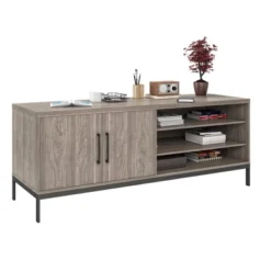 Somerton Credenza TV Stand For TVs Up To 70" Light Brown Oak - Room & Joy -Room & Joy GUEST 282956f4 9a38 4824 a47d 30510ec97e60