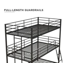 Triple Twin Zeke Metal Bunk Bed - Room & Joy -Room & Joy GUEST 2e6b57e7 9b81 4375 8bbe 832e4ab005e2