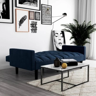 Holly Convertible Sofa Sleeper Futon With Arms - Room & Joy 4 Holly Convertible Sofa Sleeper Futon With Arms - Room & Joy - Image 2