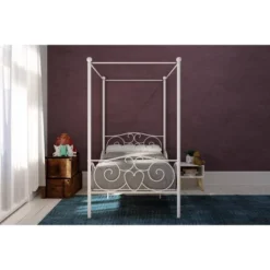 Twin Clara Metal Bed White - Room & Joy -Room & Joy GUEST 31579a5f 1205 45b6 9fed 0d2cdab50fdc