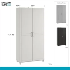 Welby 36" Utility Storage Cabinet - Room & Joy -Room & Joy GUEST 333a5c90 ad1e 477d 8933 ef9a68012216