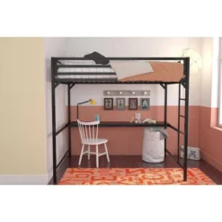 Full Max Metal Loft Bed With Desk - Room & Joy -Room & Joy GUEST 33e508ef 6944 4854 a5f7 9cfbda176df0