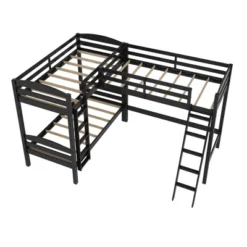 Twin Veronica Triple Wood Bunk Bed - Room & Joy -Room & Joy GUEST 34a5707f be9c 445b acfb 6f5cbdfb2ea2