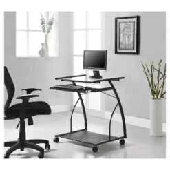 Edgeview Mobile Computer Desk - Black - Room & Joy -Room & Joy GUEST 351781e5 817c 4ecb 95e8 a56ca6fde82c