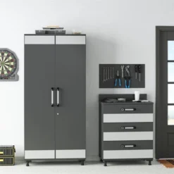 Boss 3 Drawer Storage Cabinet Gray - Room & Joy