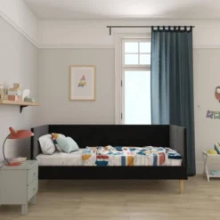 Twin Fabio Velvet Mid-Century Daybed - Room & Joy -Room & Joy GUEST 41966cb9 94f3 4a98 8754 4fbebe7cd246