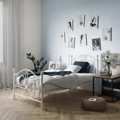 Twin Kids' Bombay Metal Bed White - Room & Joy -Room & Joy GUEST 41e19b4b eb83 4160 b3ac 6ba03b645cf2