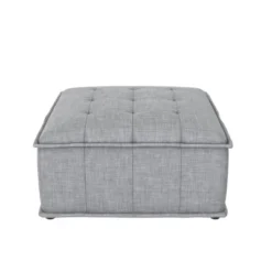 Sybil Modular Ottoman Gray Linen - Room & Joy -Room & Joy GUEST 41f7e1c1 f5e5 4c98 8b72 f13cc5a5bd1f