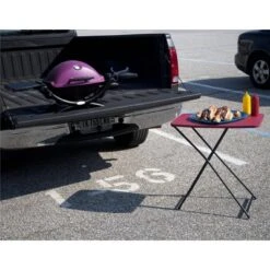 18" X 26" 2pk Adjustable Height Personal Folding Tailgate Table Black - Room & Joy -Room & Joy GUEST 42a18d7c 13ef 4419 bc19 1d306e56fe75