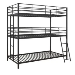 Triple Twin Zeke Metal Bunk Bed - Room & Joy -Room & Joy GUEST 42aa47f4 0633 46aa b107 a89b63fee981