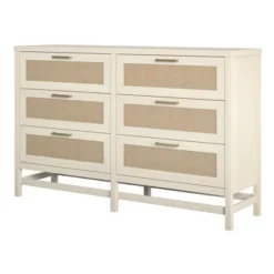 Latta 6 Drawer Dresser With Faux Rattan Ivory Oak - Room & Joy -Room & Joy GUEST 435ecea9 4d80 41b6 82c4 9a5258bb3d87