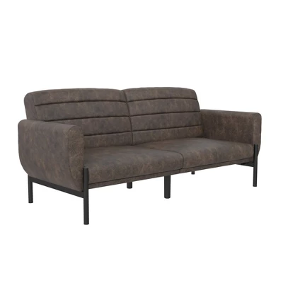 Ash Futon Distressed Faux Leather - Room & Joy 17 Ash Futon Distressed Faux Leather - Room & Joy - Image 15