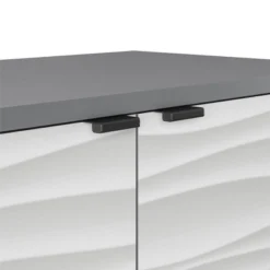 Maddock 2 Door Accent Cabinet With Faux Wave Pattern Graphite - Room & Joy -Room & Joy GUEST 4a6dc4dd ad55 4604 bf90 8618e00be07b