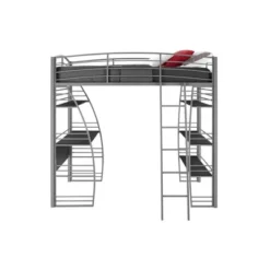 Andy Metal Loft Bed With Integrated Desk And Shelves - Room & Joy -Room & Joy GUEST 4d3fd77b 7c6c 4d39 b480 9475a716718c