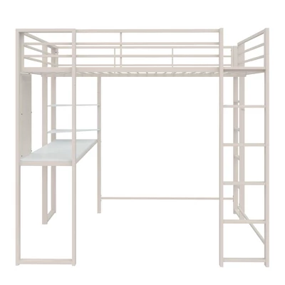 Full Adele Loft Bed Off White - Room & Joy 4 Full Adele Loft Bed Off White - Room & Joy - Image 2