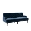 Lyla Upholstered Velvet Futon Blue - Room & Joy -Room & Joy GUEST 51db4116 454f 4c80 b8fe 7f9454b50100