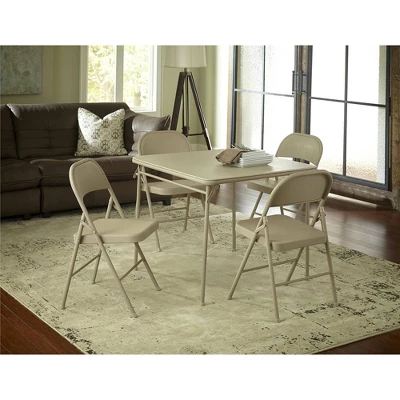 34" Vinyl Top Folding Table - Room & Joy 5 34" Vinyl Top Folding Table - Room & Joy - Image 3